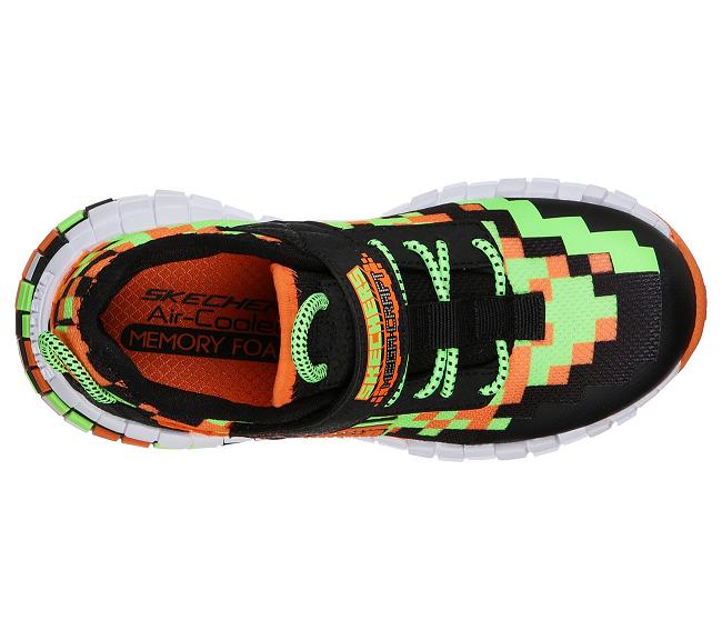 Zapatillas Skechers Con Velcro Niños - Mega Negro ADWQT0562